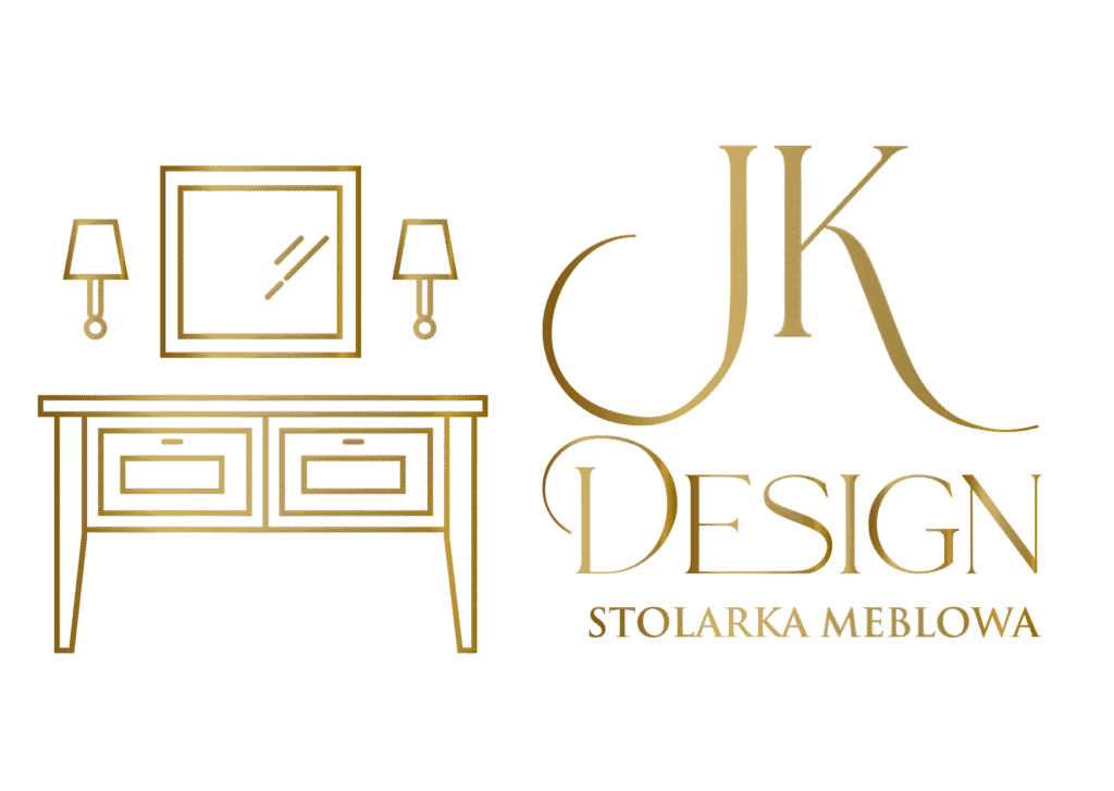 Piękne złoto-miedziane LOGO JK-Design